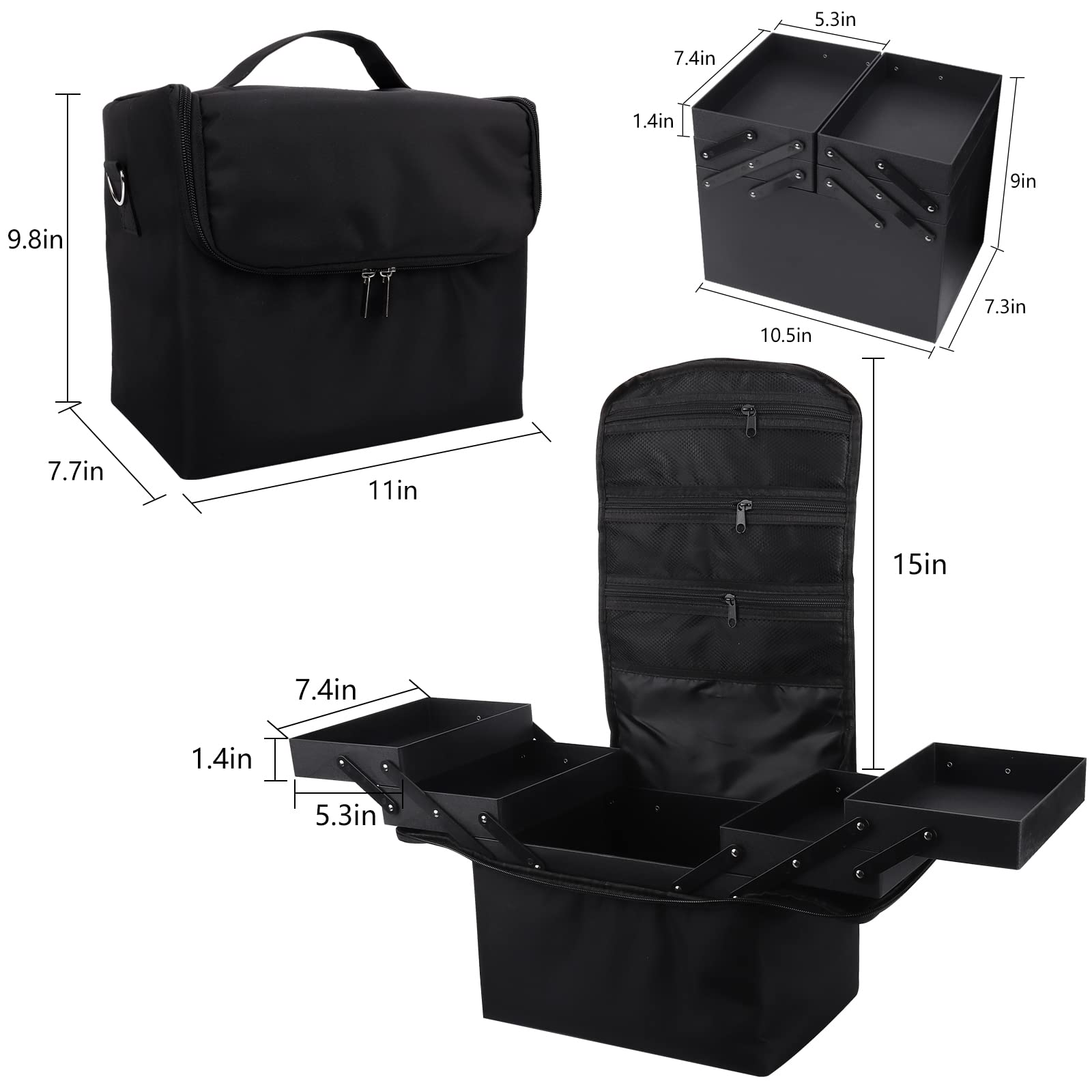 Deciniee four-tier organizer boosts on-the-go routine efficiency