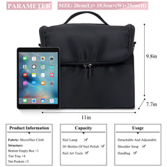 Deciniee large makeup train case open with four-tier interior