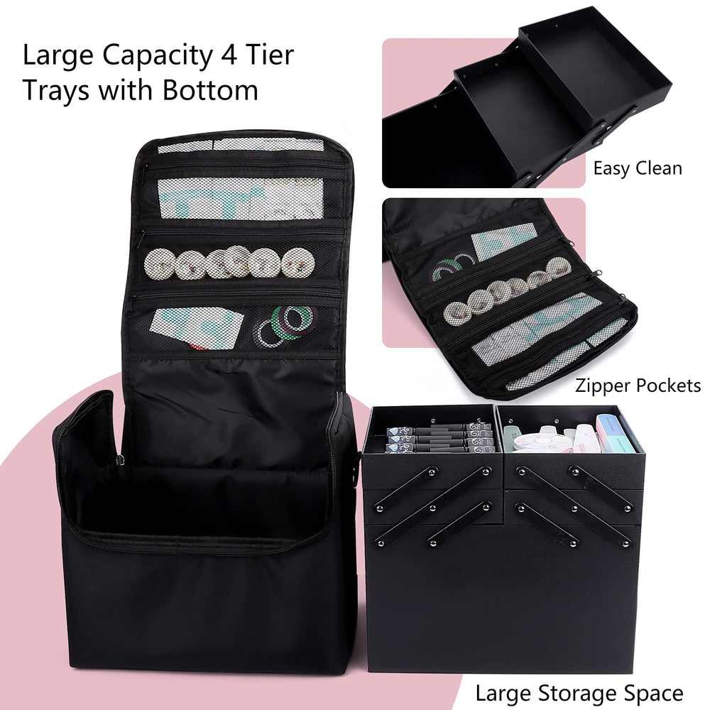 Deciniee makeup train case waterproof microfiber material protects contents