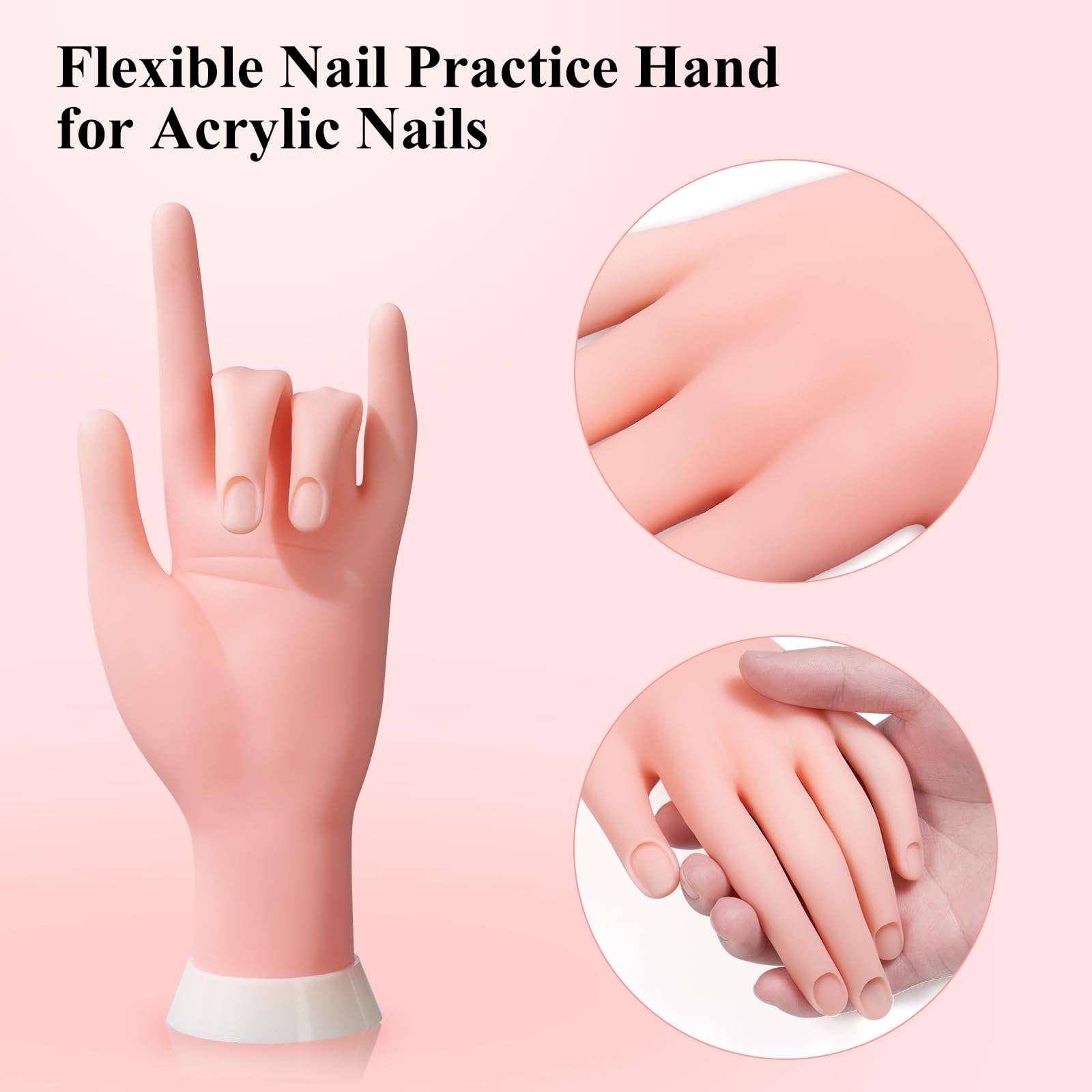 Deciniee nail clay 102pcs for building custom nail art on the practice hand.