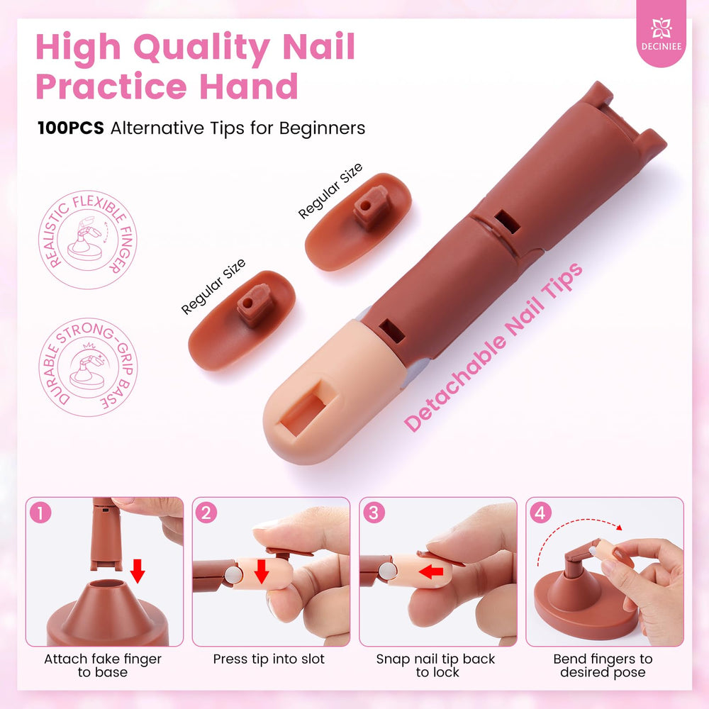Deciniee acrylic powder and liquid kit for beginner-friendly nail builds