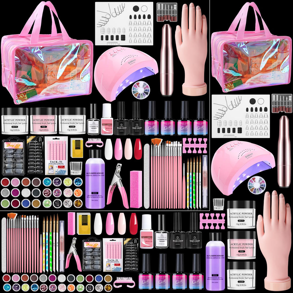 Deciniee nail kit beginners all-in-one components organized for home practice.