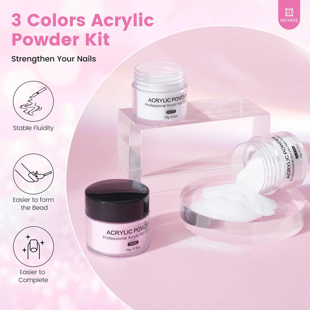 Deciniee removable acrylic tips and french tips for practice versatility