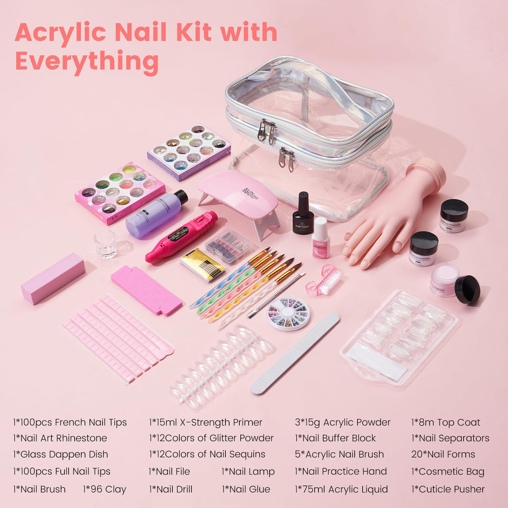 Deciniee double-layer cosmetic bag organized to keep tools and powders tidy