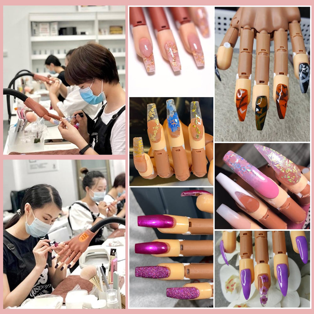 Deciniee Nail Practice Hand on table for steady practice sessions