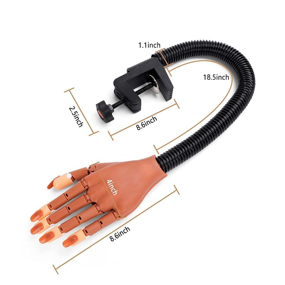 Deciniee practice hand ideal for beginners in acrylic, gel, and wrap practice