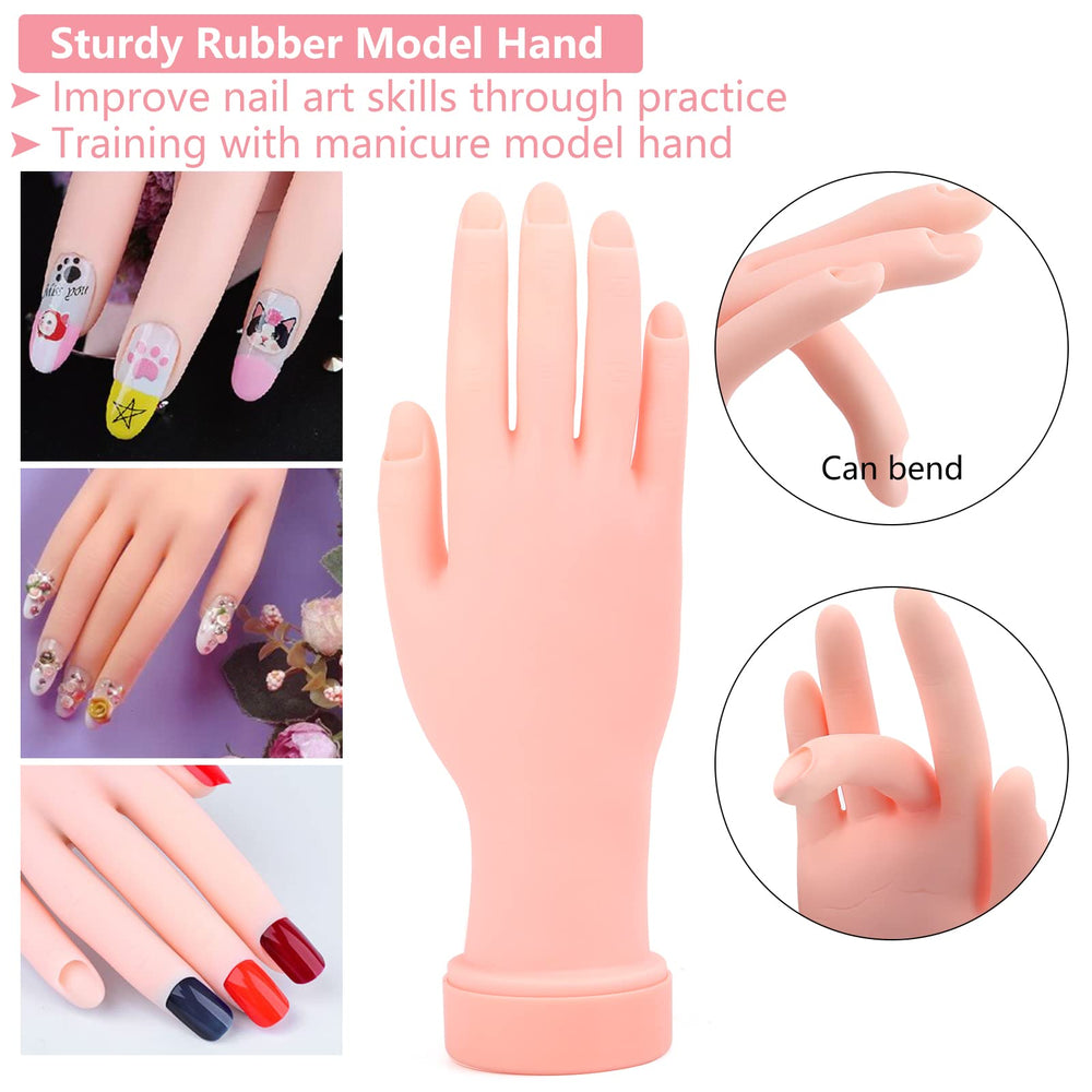Deciniee practice hand close-up nails for precise nail art practice.
