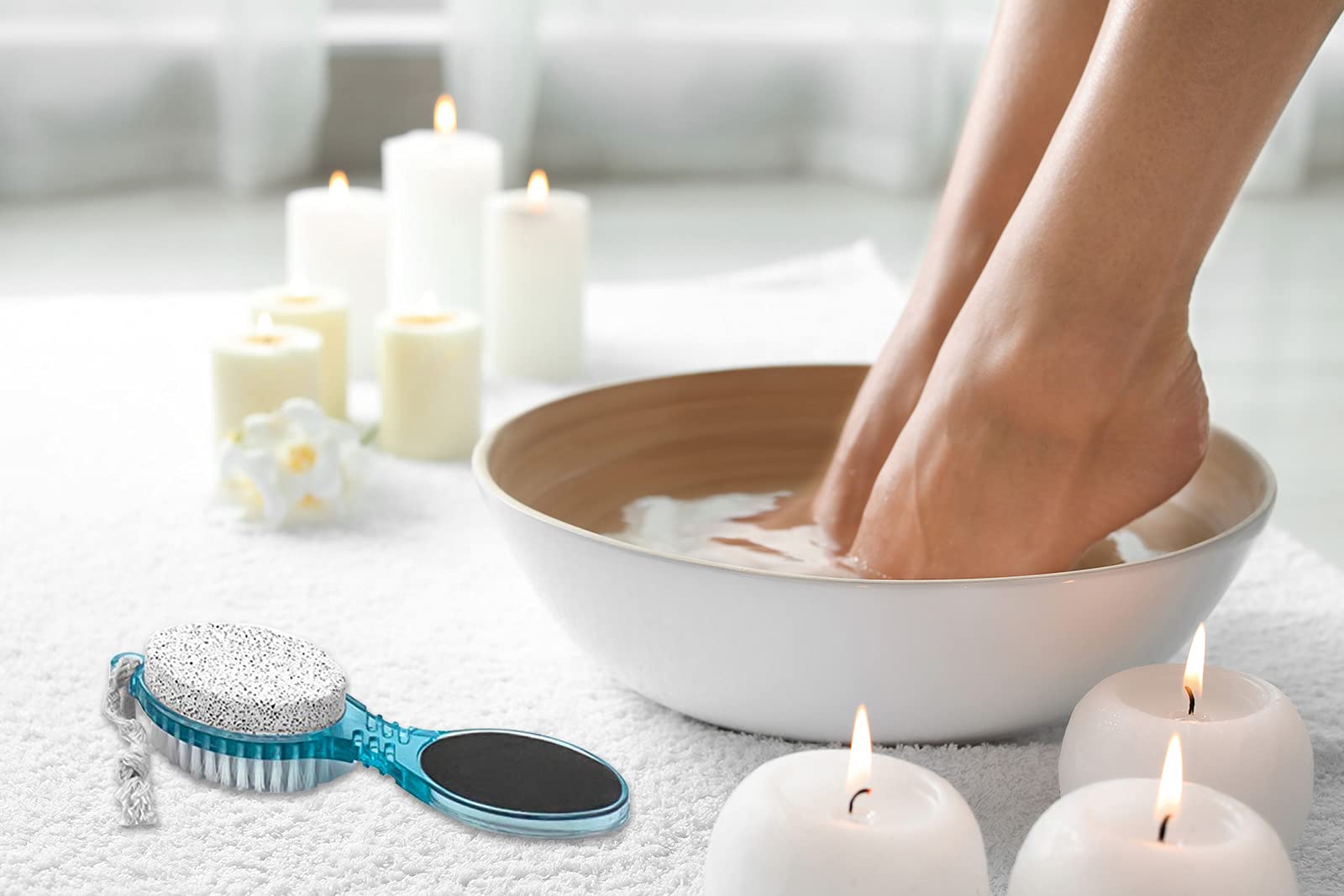 DecorRack 4-in-1 pedicure paddle travel-friendly compact design for on-the-go foot care.