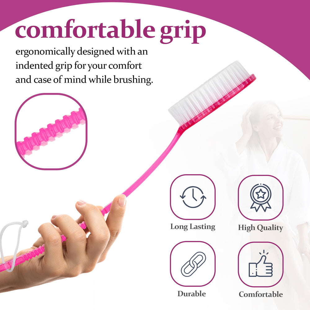 DecorRack pink bath brush enhances shower routine with spa-like cleansing.