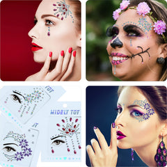 DECOYARDOO glitter kit shows easy peel-and-stick body art application