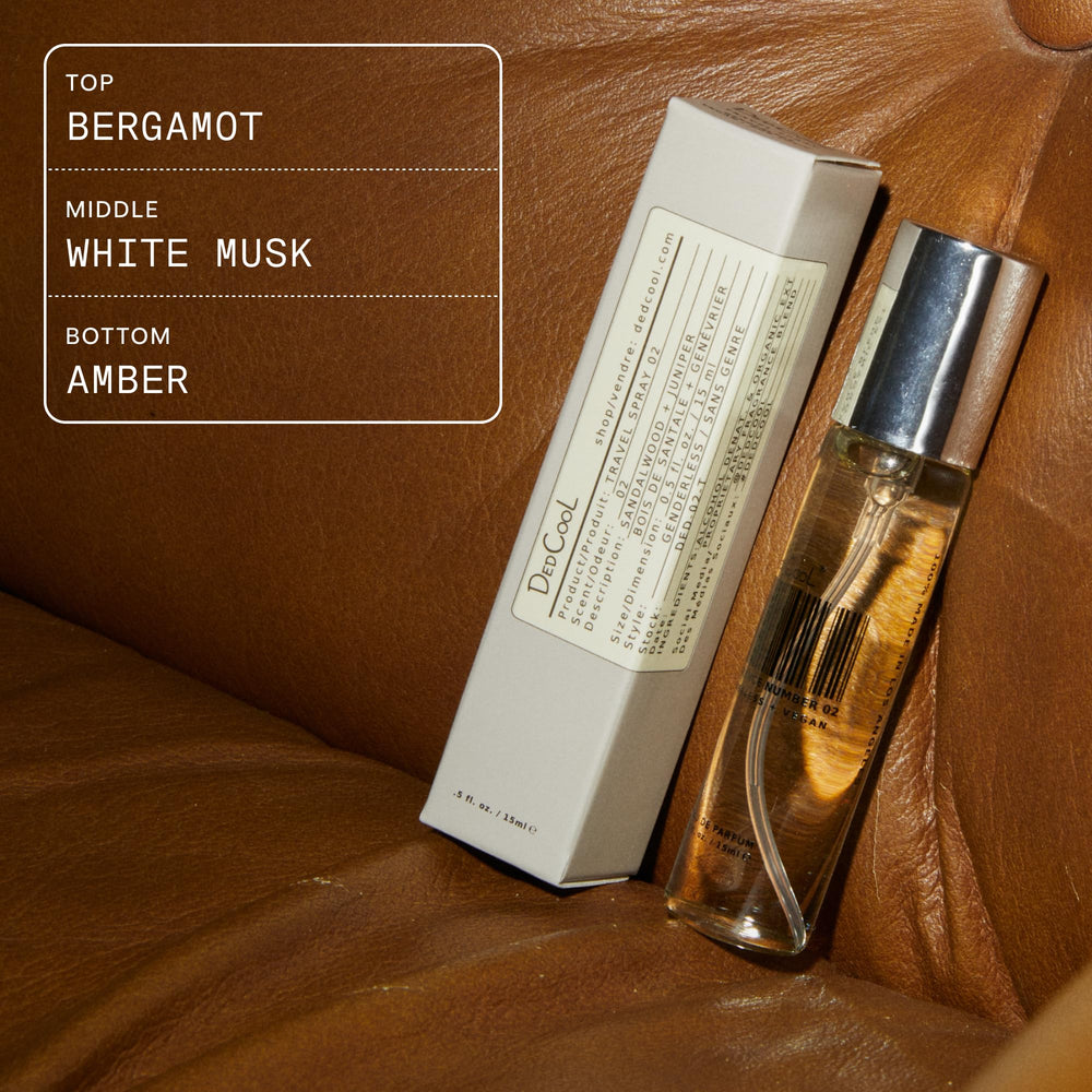DedCool Milk bottle on wood surface evokes premium fragrance ambiance