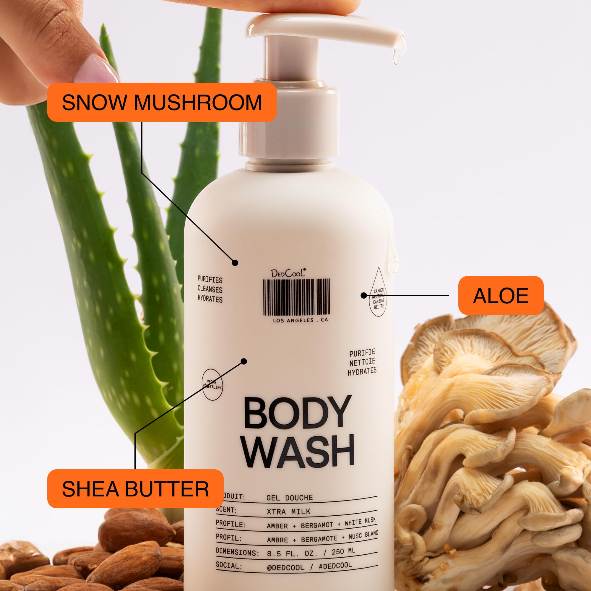 DedCool Taunt snow-mushroom ingredient closeup signals hydration and balance.