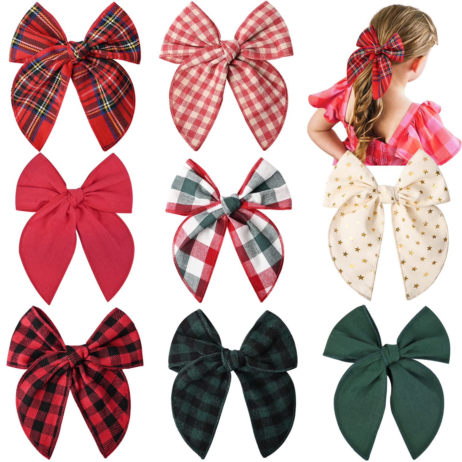 DEEKA dark green bow adds festive charm to toddler outfits.