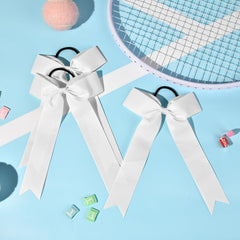 DEEKA handmade cheer bows for teens emphasize vivid white color and pride