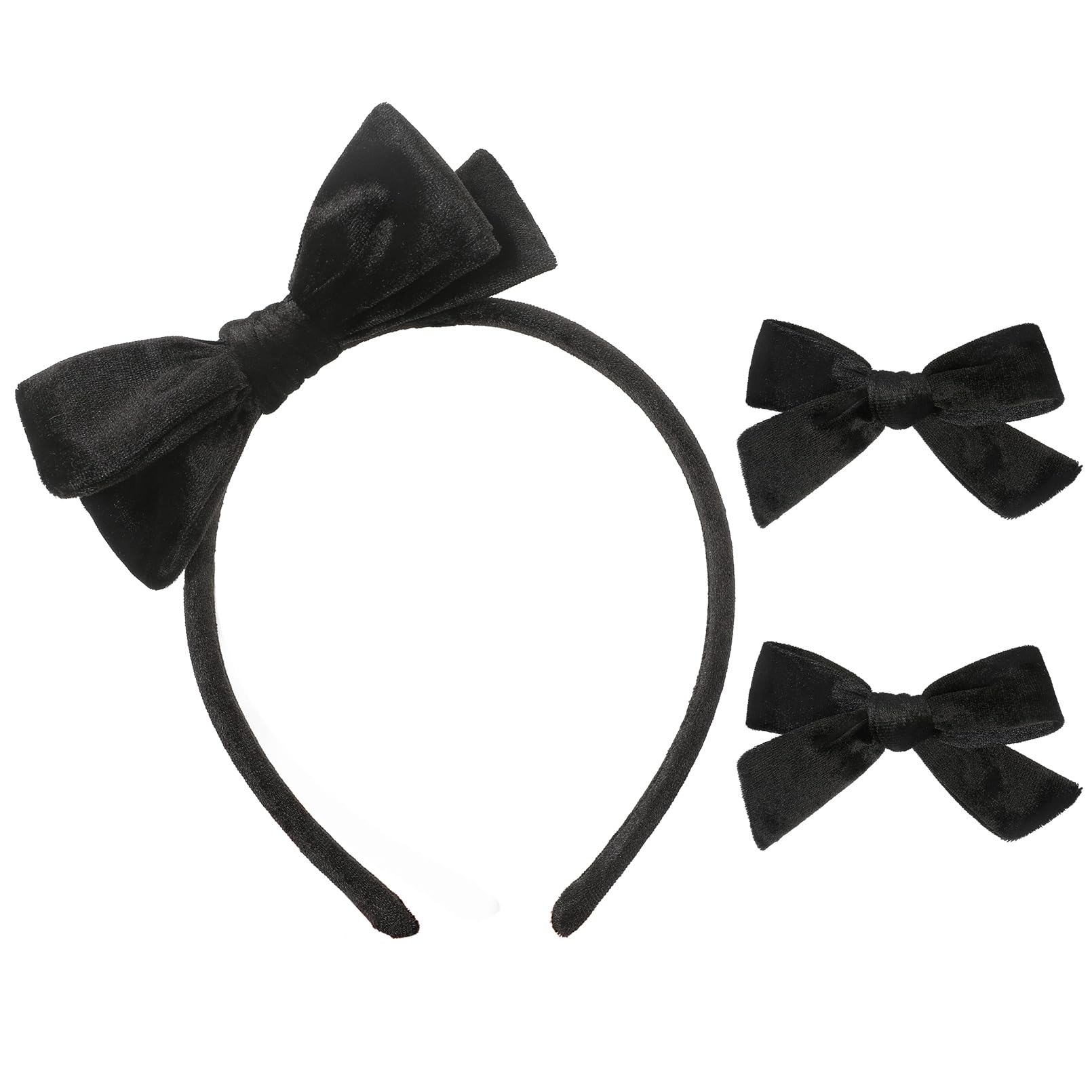 DEEKA Toddler velvet bow close-up shows soft texture and comfort