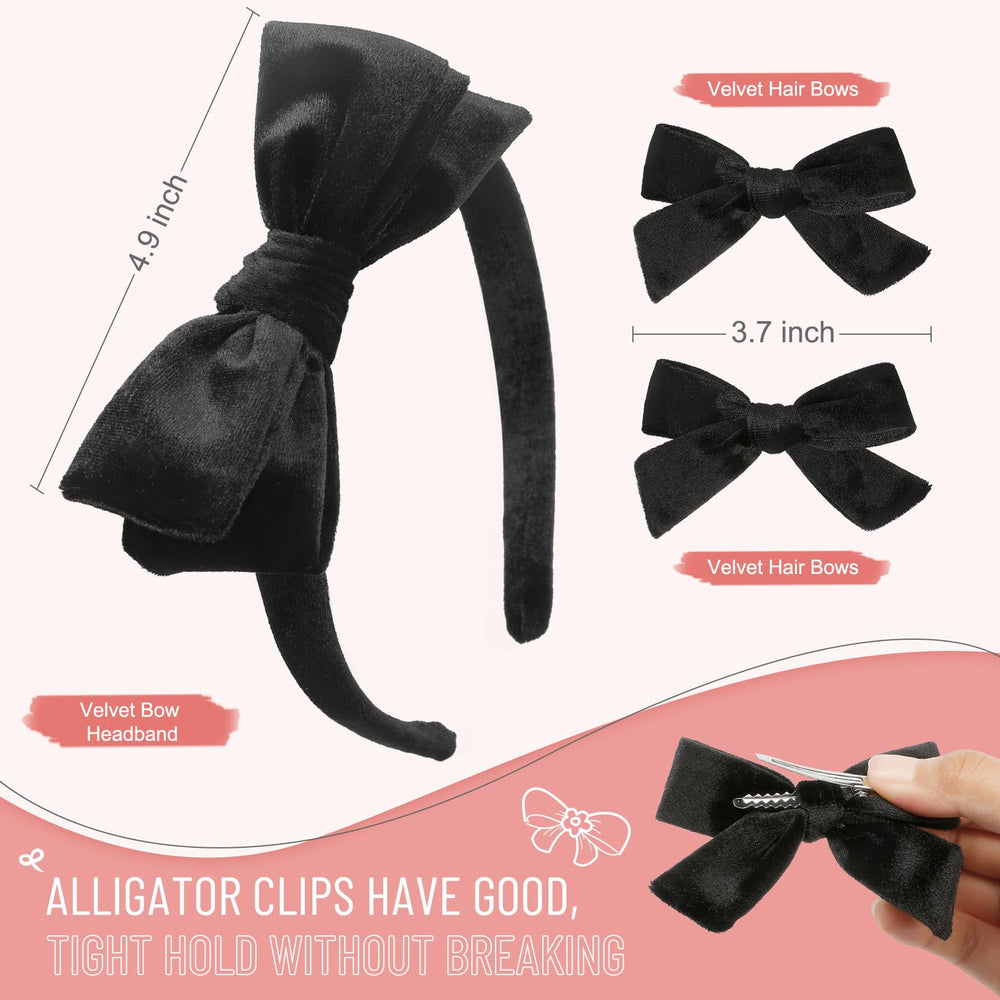 DEEKA Velvet Bow Clip close-up highlighting secure grip for all-day wear