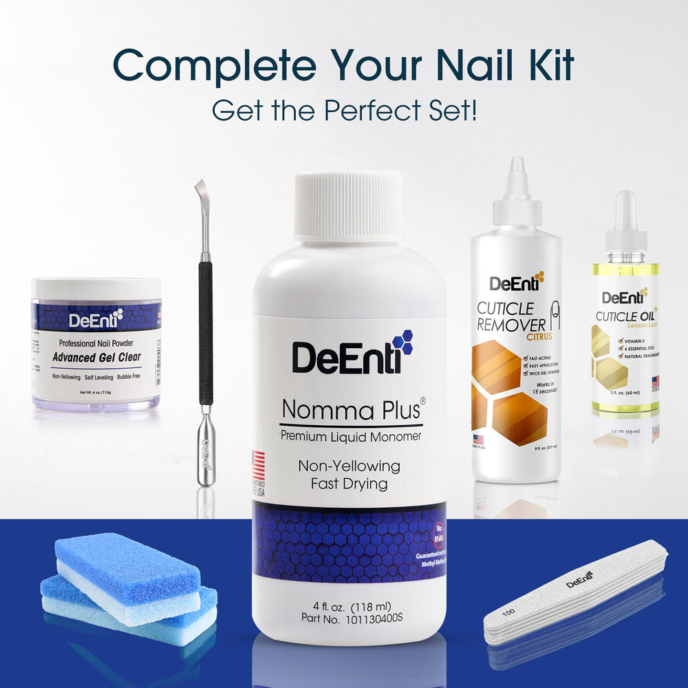Sculpted acrylics with DeEnti Nomma Plus for durable finish