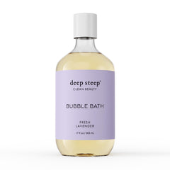 Deep Steep Bubble Bath Fresh Lavender bottle for a soothing, gentle soak