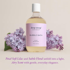 Deep Steep Lilac Blossom with shea butter highlights gentle skin comfort