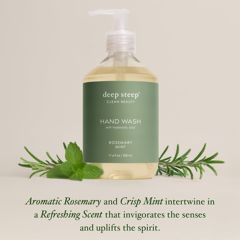 Deep Steep hand wash with Aloe Vera appears moisturizing in-use.