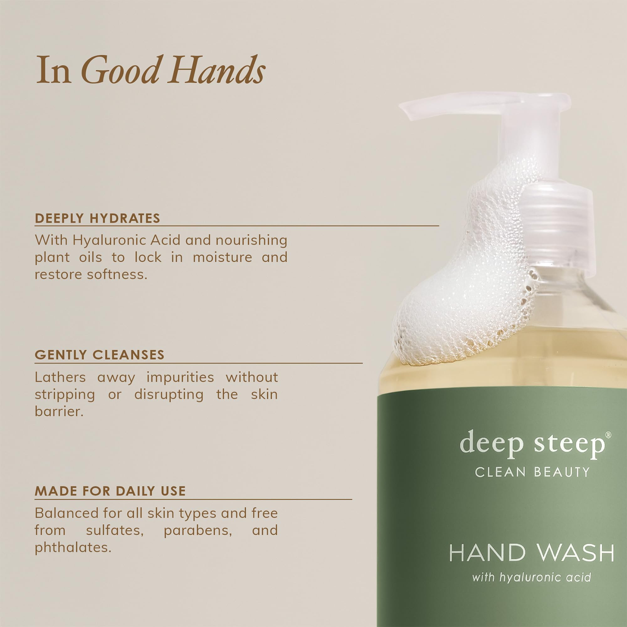 Deep Steep Rosemary Mint 17.6 oz bottle conveys a fresh scent.