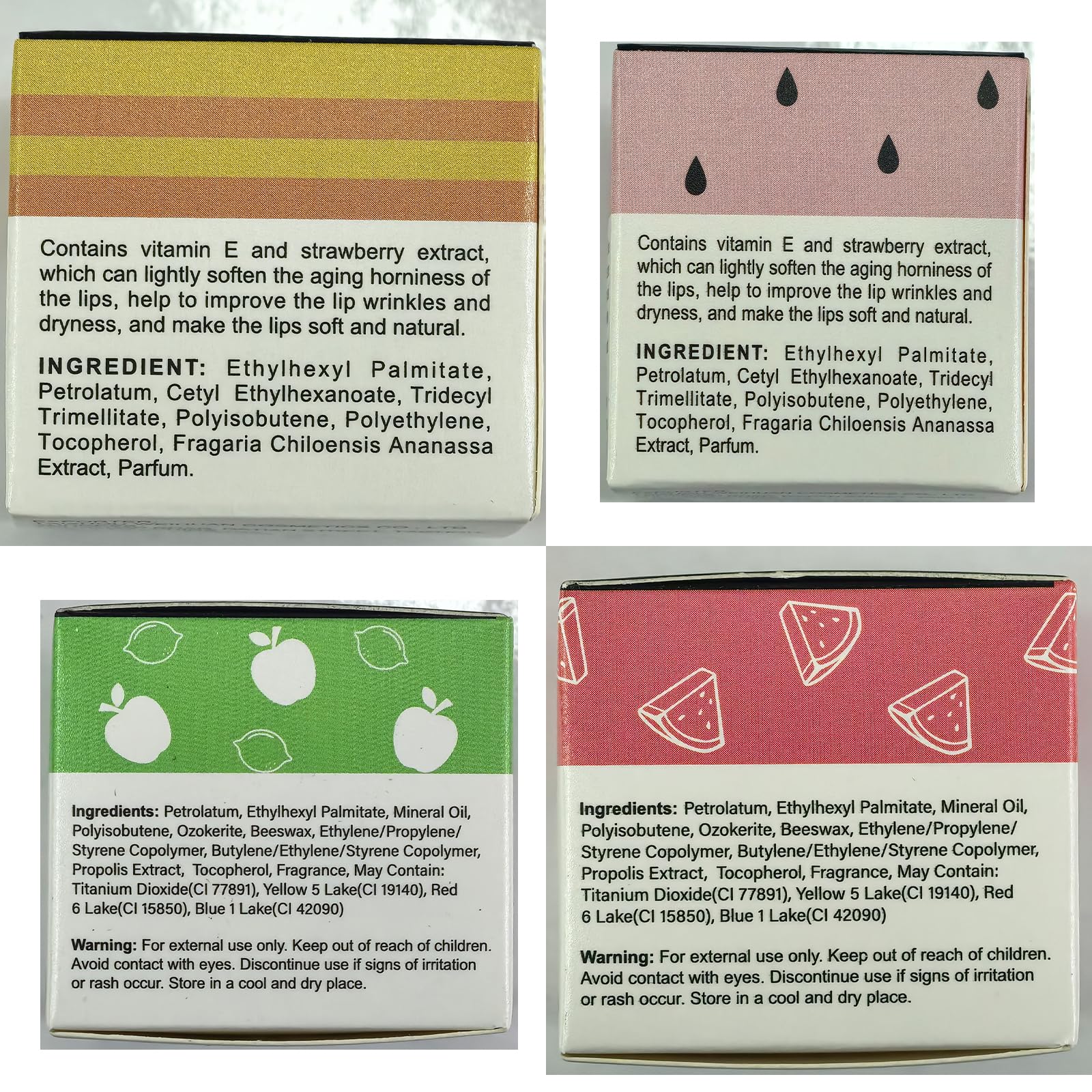 Set de Deepmind con tres bálsamos para labios.