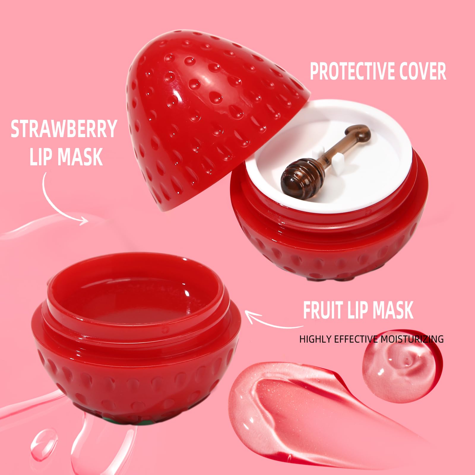 Deepmind cherry lip balm visual emphasizes flavor-friendly care and travel-friendly packaging.