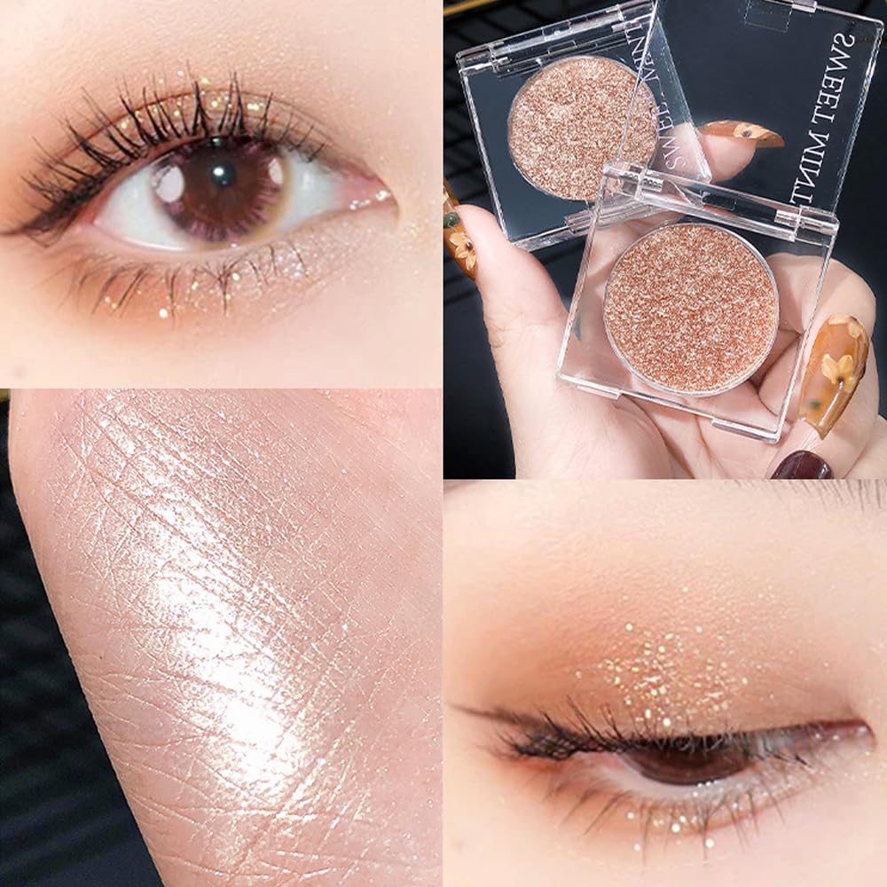 Deepmind Moonstone Shimmer Eyeshadow application closeup demonstrates smooth cream formula for seamless layering.