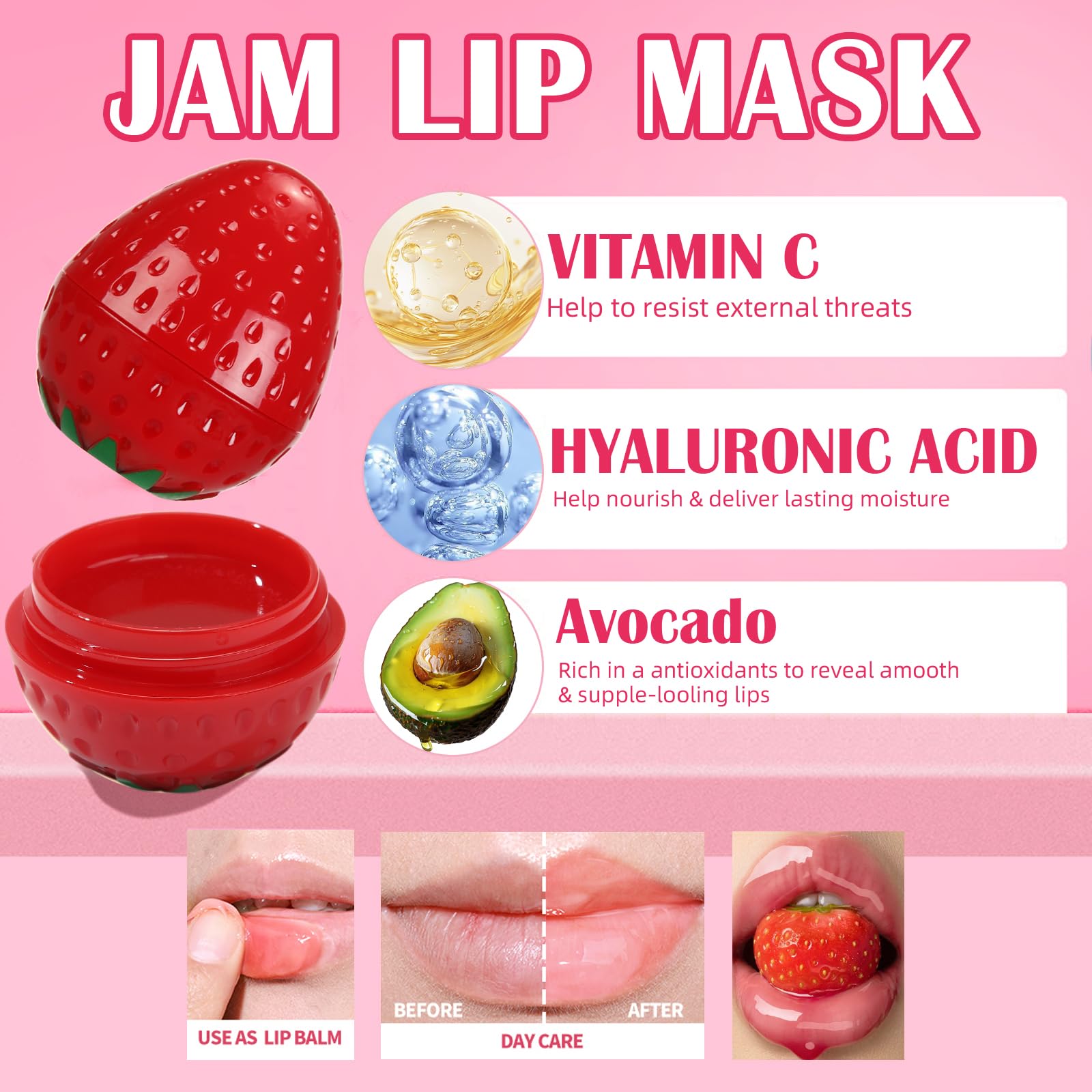 Deepmind peach lip balm visual highlights gentle conditioning for soft, smooth lips.