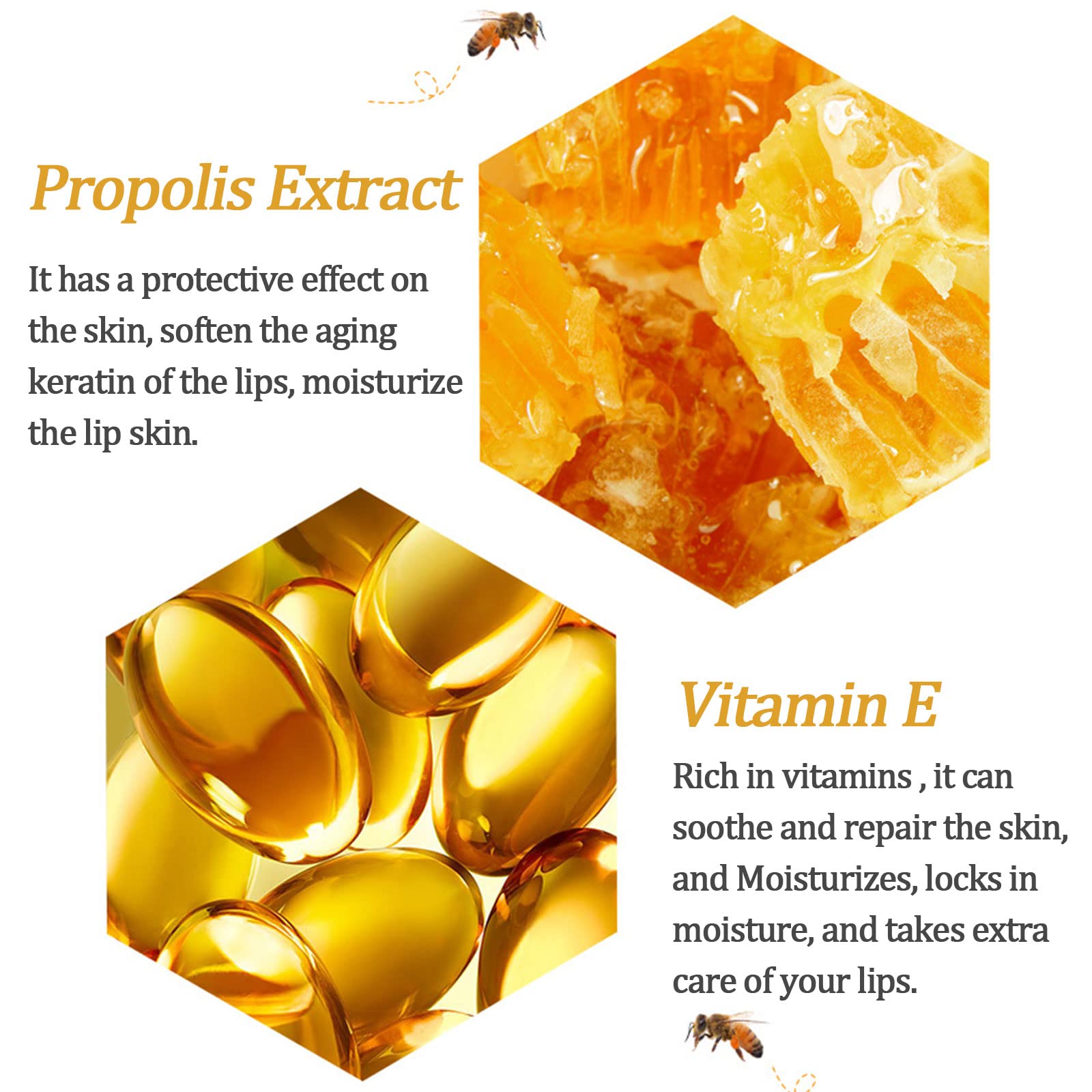 Deepmind Propolis moisturizing formula helping protect dry lips.