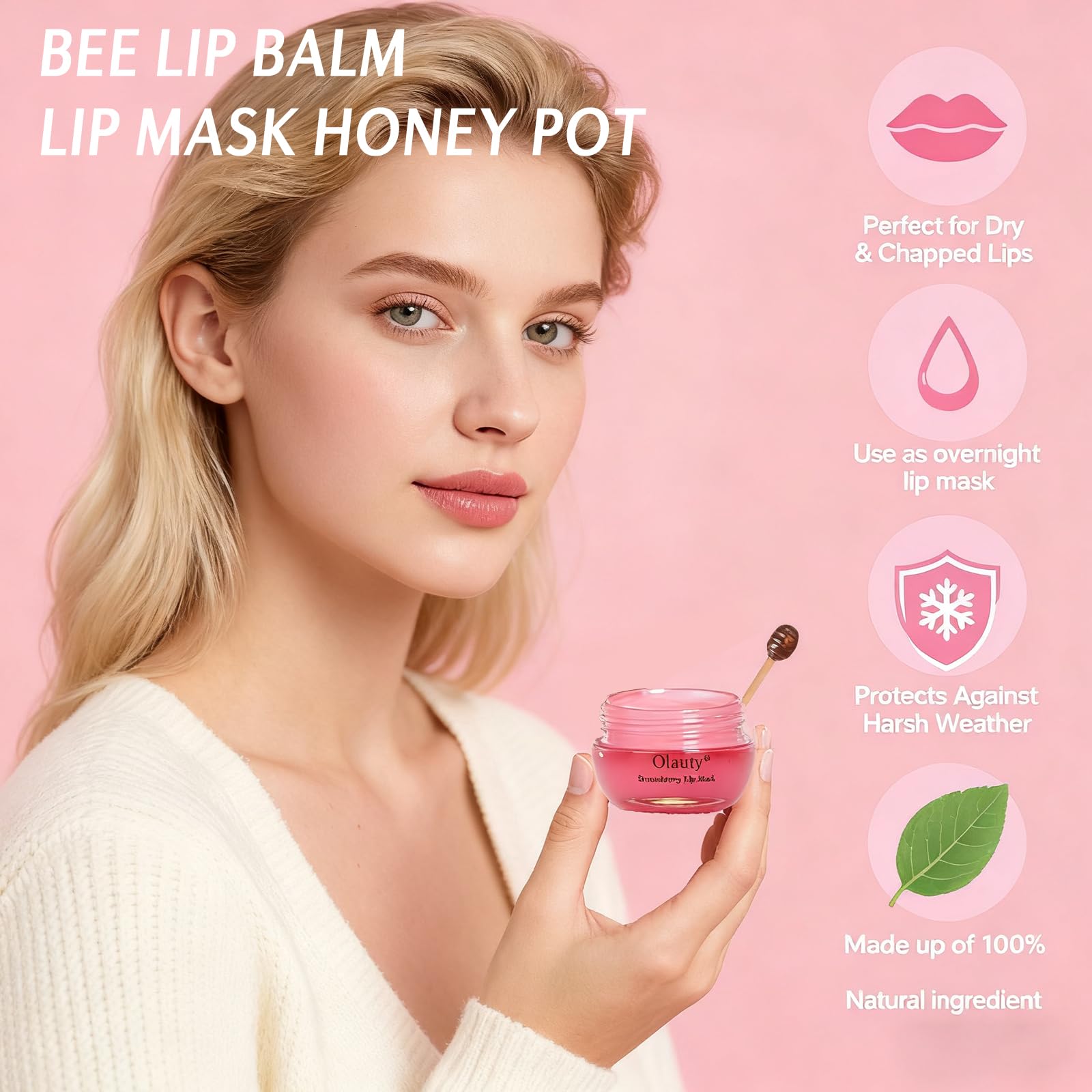 Deepmind propolis lip balm ingredients close-up with natural extracts