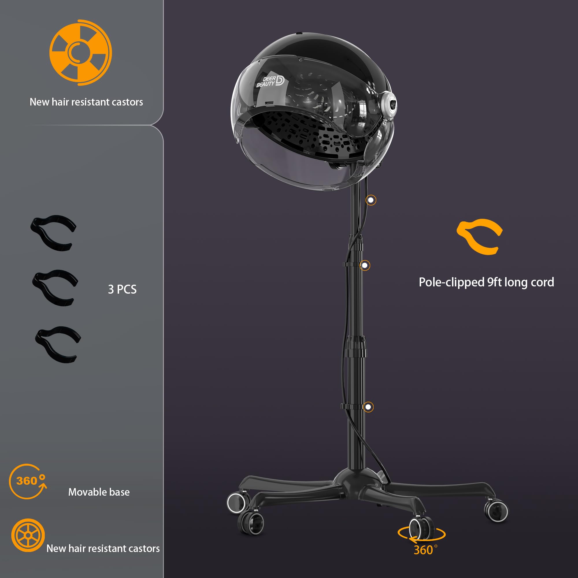 DEER BEAUTY rolling stand with casters for easy movement