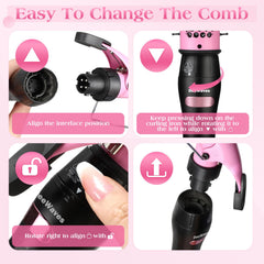 DeeWaves detachable brush head for easy cleaning and packing.