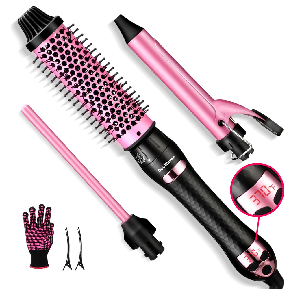 DeeWaves upgraded thermal brush 1.5-inch with LED display for precise heat control.