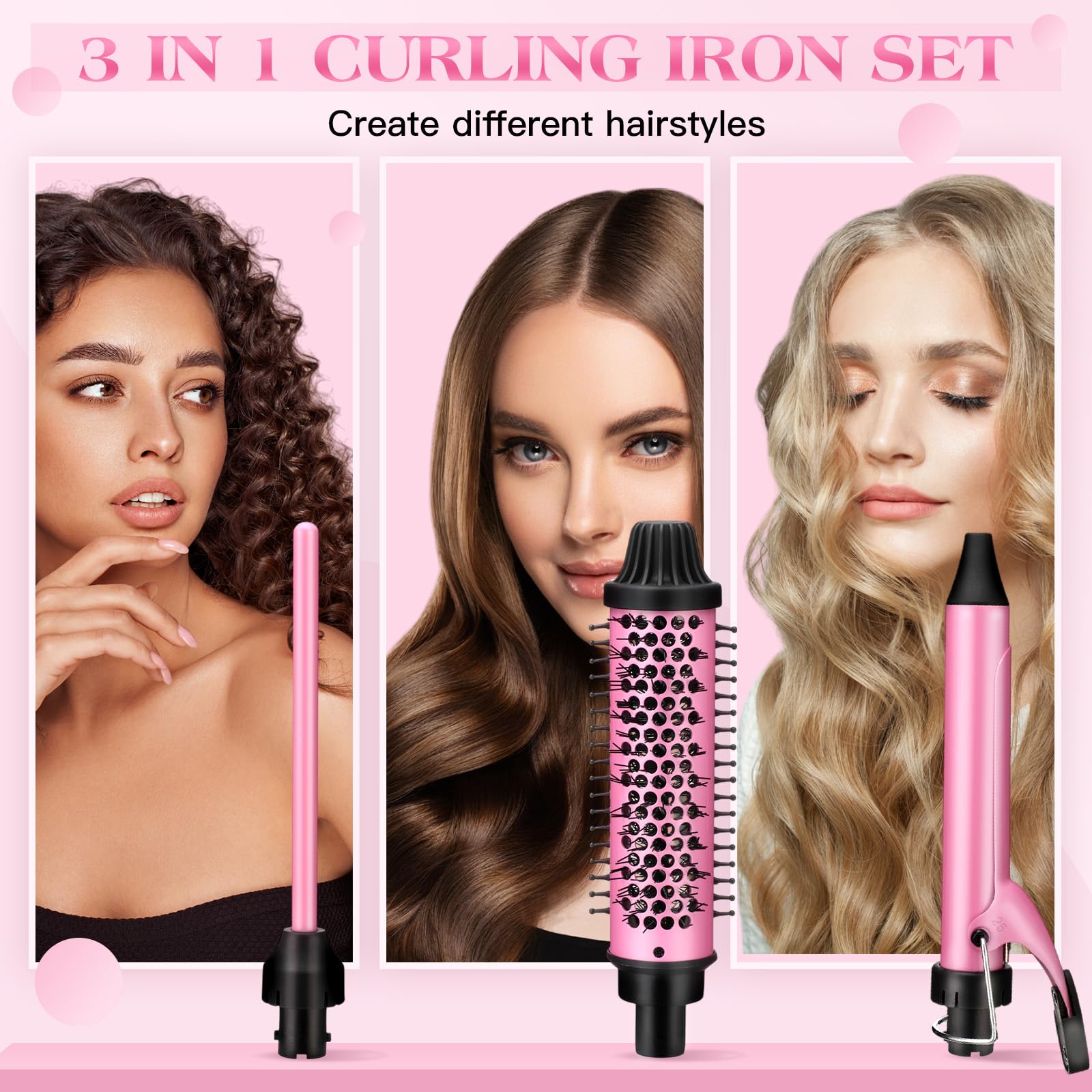 DeeWaves 1.5-inch brush demonstrating natural curls and bounce.
