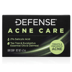 Defense Soap Acne Care Bar foaming-lather for daily deep cleanse.