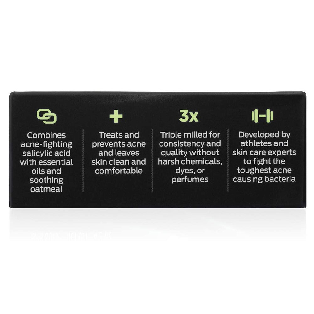 Defense Soap Acne Care Bar usage-routine demonstrates gentle daily cleansing.