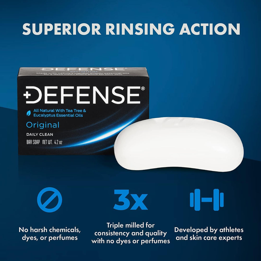 Defense Soap barra sin fragancias para piel sensible.