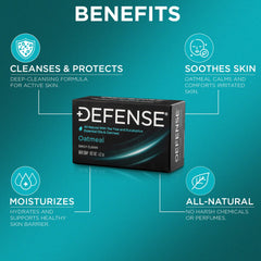 Defense Soap eucalyptus oil drops showcase soothing aroma for sensitive skin.