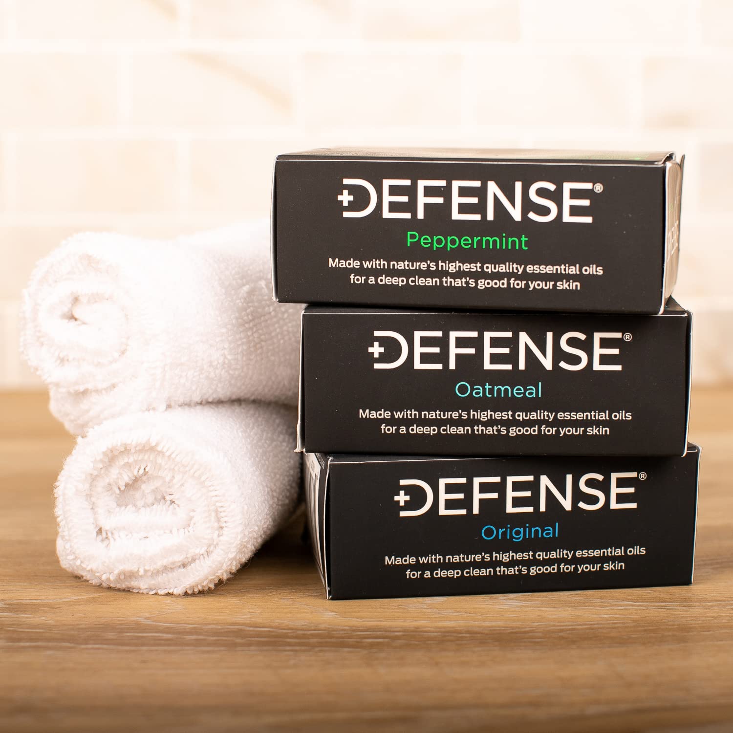 Defense Soap natural ingredients closeup emphasizes skin-friendly oils