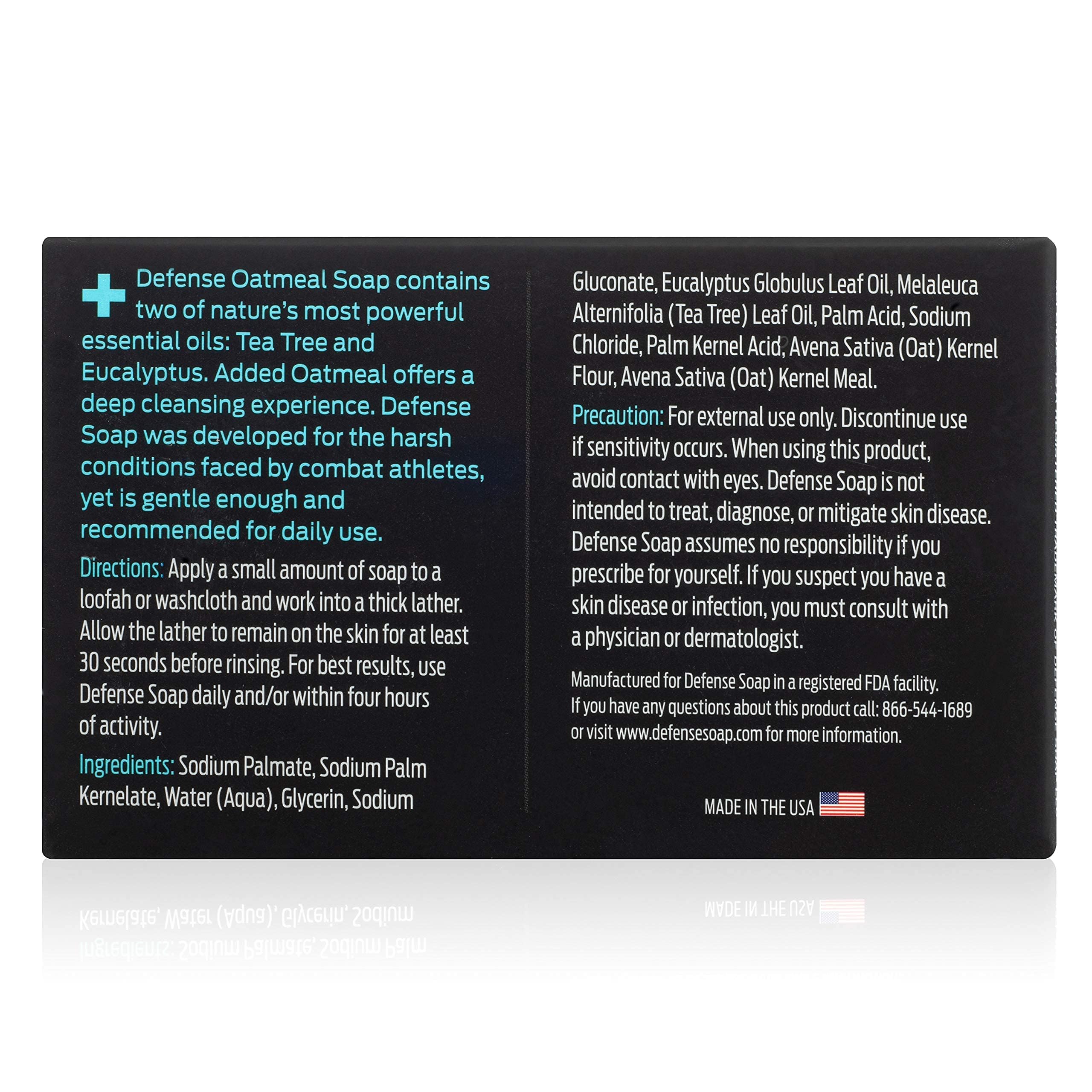 Defense Soap oatmeal bar bathroom shot highlights fragrance-free, all-natural cleansing.