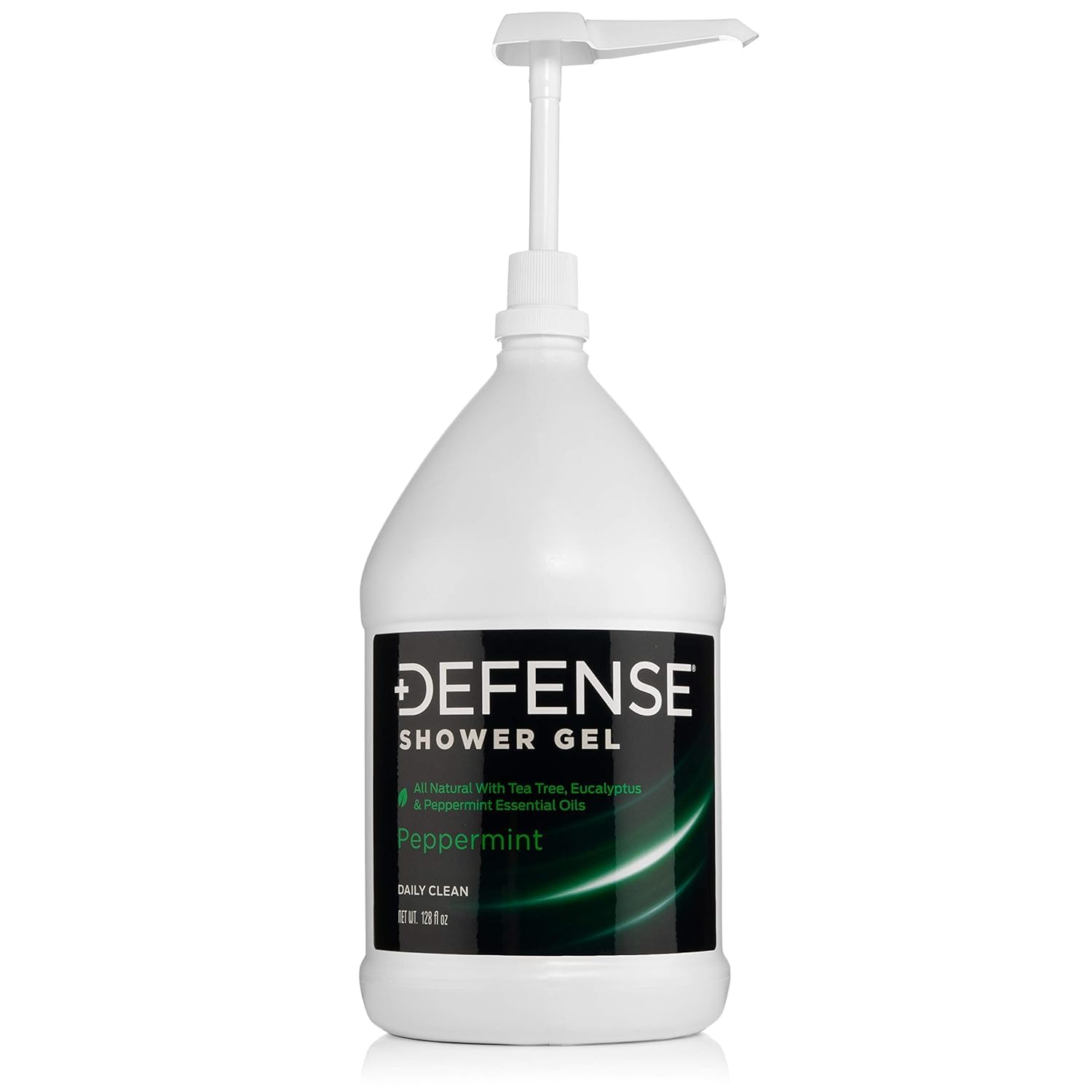 Defense Soap Peppermint Body Wash bottle for gentle, vegan cleansing.