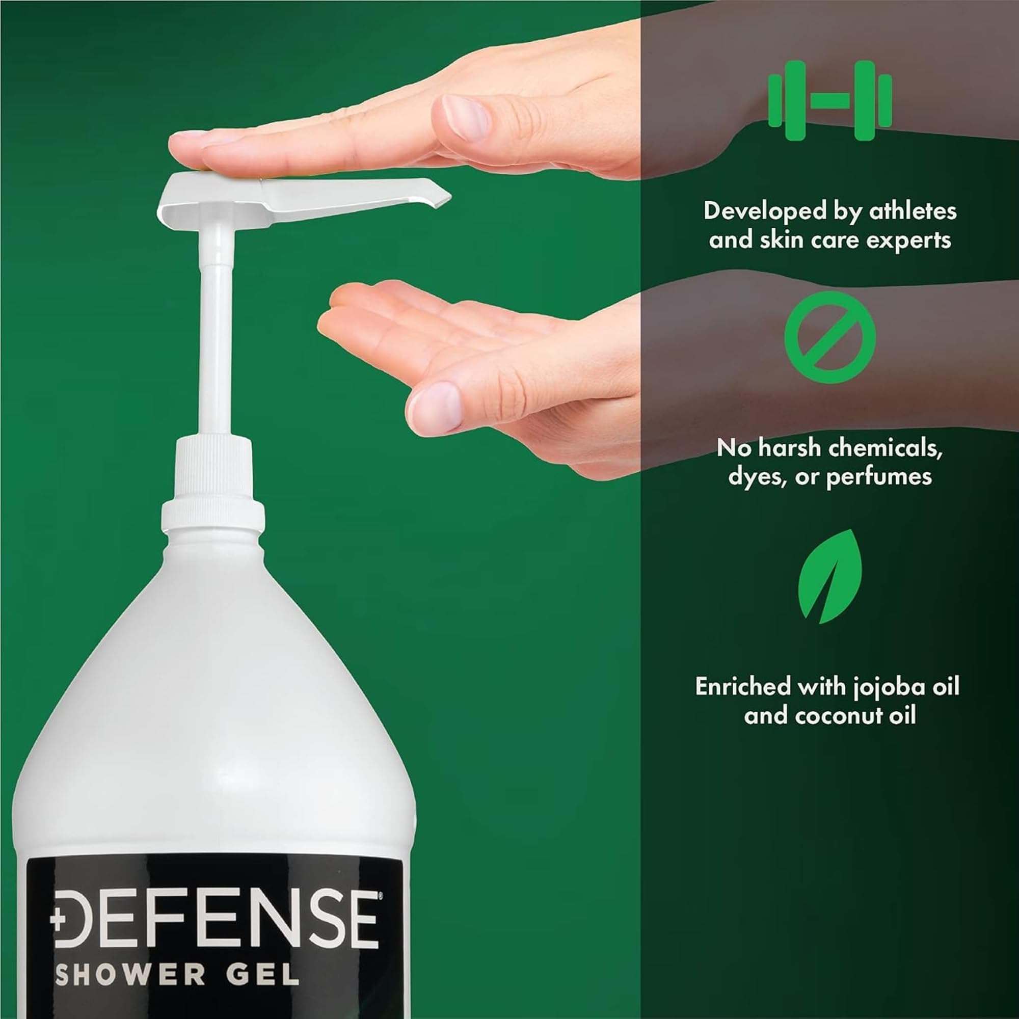 Defense Soap Peppermint Body Wash rich lather close-up for deep cleansing.