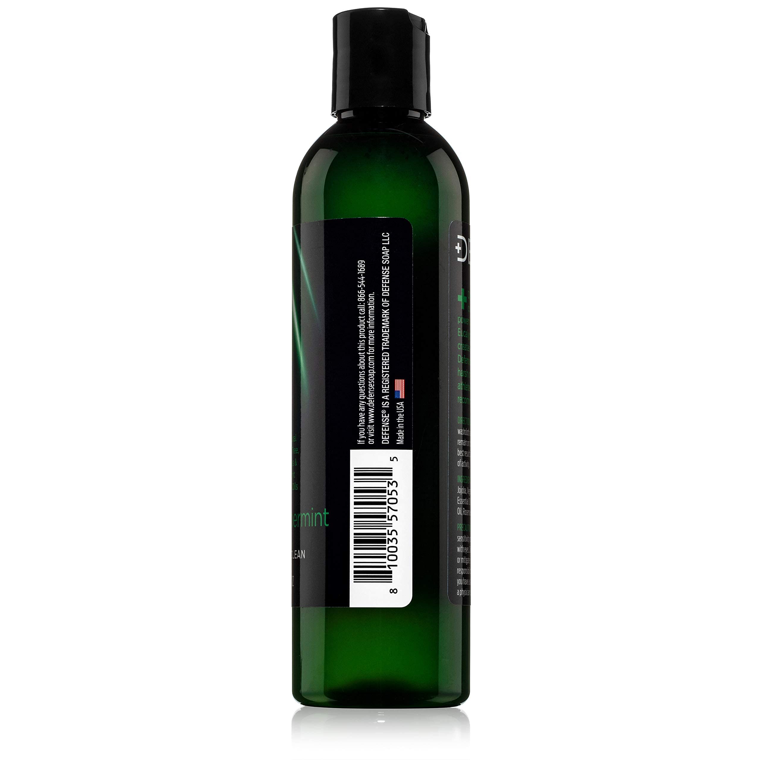 Defense Soap Peppermint Tea Tree Body Wash 8-oz packaging mockup.