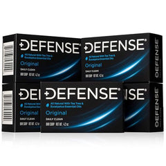 Defense Soap Tea Tree Bar closeup highlights texture for a thorough cleanse.