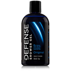 Defense Soap Tea Tree Body Wash bottle close-up highlighting post-workout cleansing benefits.
