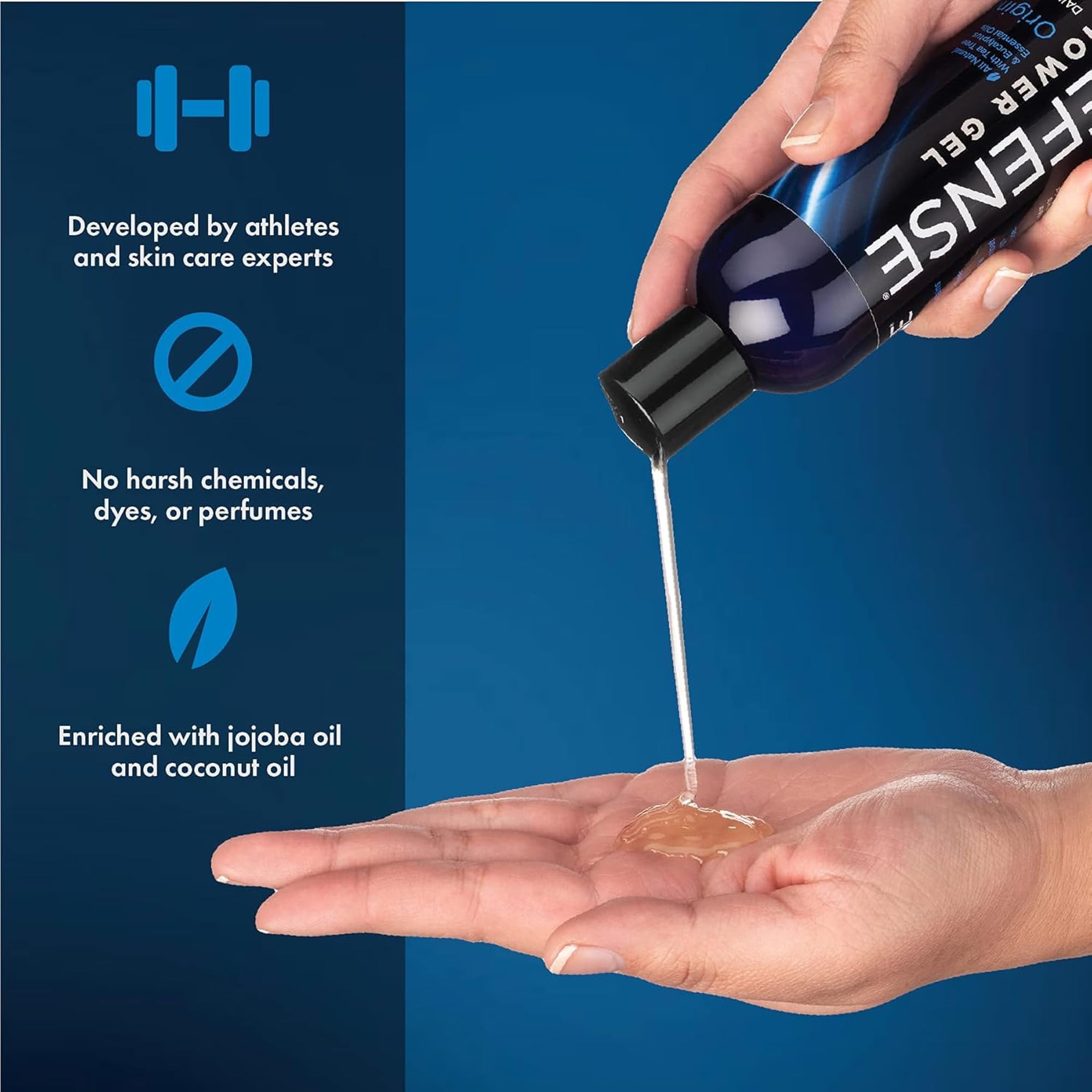 Defense Soap Tea Tree Body Wash coconut-oil focus highlights skin-nourishing moisture.