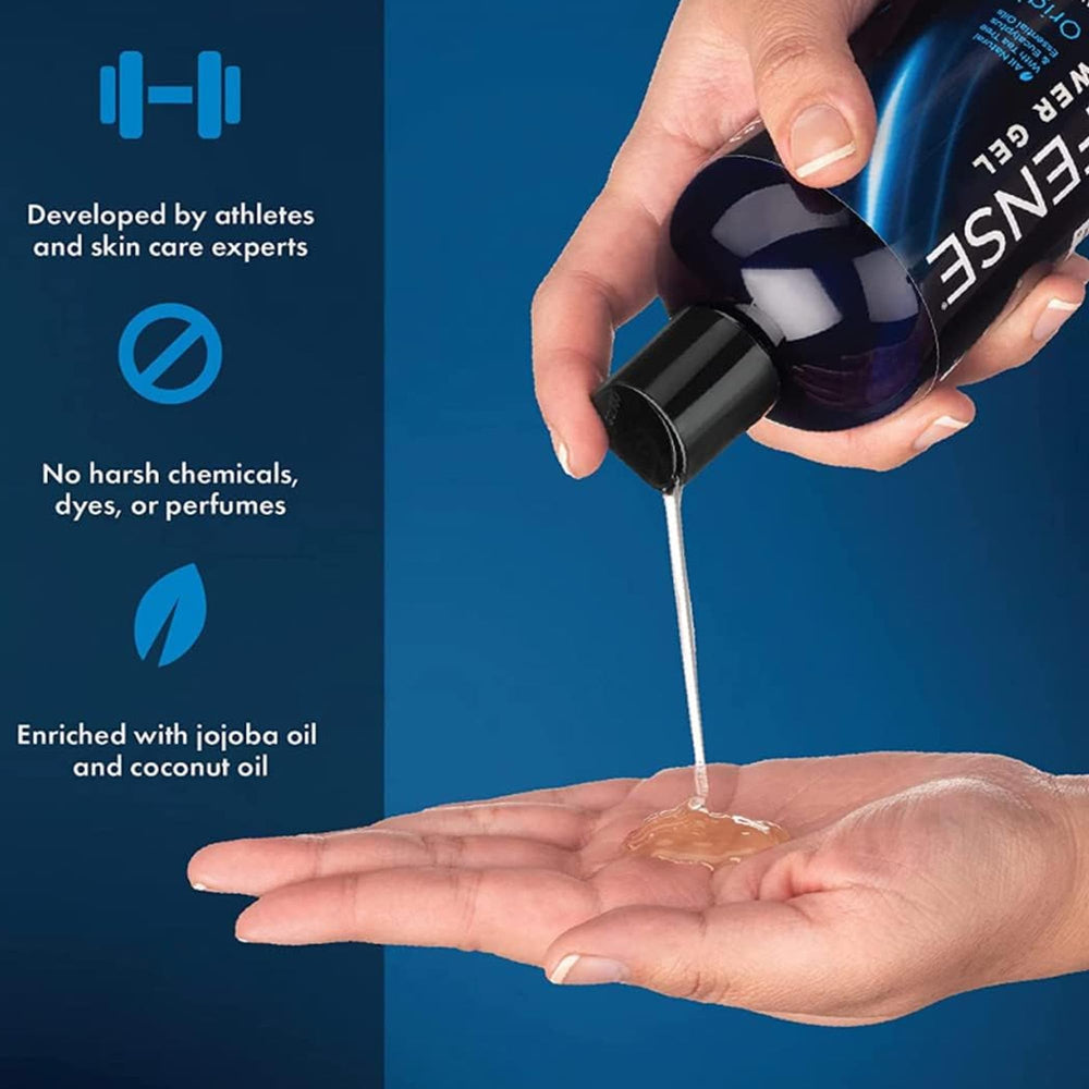 Defense Soap Tea Tree Body Wash with moisturizing oils for skin comfort.