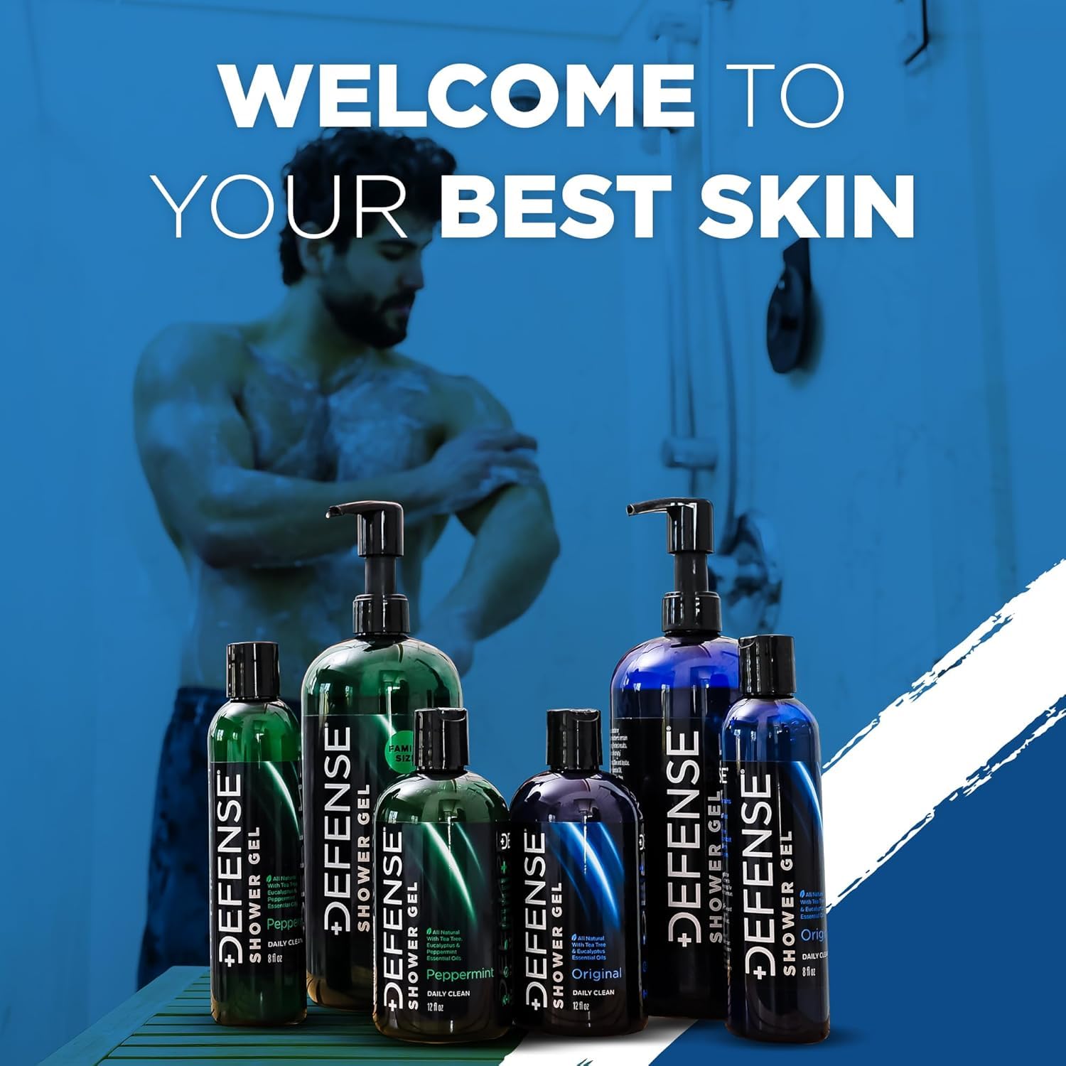 Defense Soap Tea Tree Body Wash hypoallergenic formula suitable for sensitive skin.