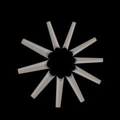 Defuber ballerina natural acrylic tips for versatile nail art.